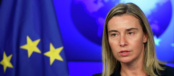 European Union foreign policy chief Federica Mogherini addresses a news conference after meeting NATO Secretary General Jens Stoltenberg (unseen) at the European External Action Service (EEAS) building in Brussels November 4, 2014 - Sputnik International