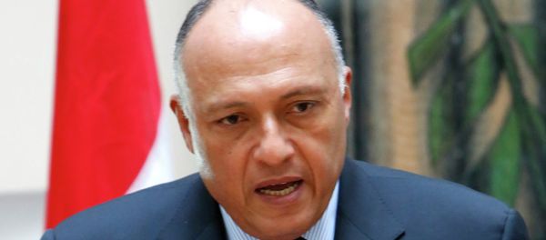 Egyptian foreign minister Sameh Shoukry, speaks to the media after a meeting with Cyprus' foreign minister Ioannis Kasoulides and Greek foreign minister Evangelos Venizelos at the foreign ministry in capital Nicosia, Cyprus, Wednesday, Oct. 29, 2014 Egyptian foreign minister Sameh Shoukry, speaks to the media after a meeting with Cyprus' foreign minister Ioannis Kasoulides and Greek foreign minister Evangelos Venizelos at the foreign ministry in capital Nicosia, Cyprus, Wednesday, Oct. 29, 2014 - Sputnik International
