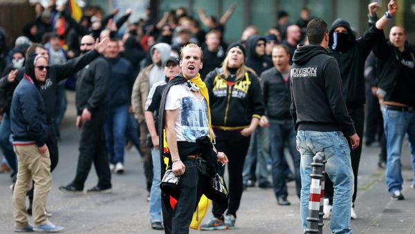 A demonstration by German far-right groups, October 26, 2014. - Sputnik International