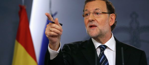 Spanish Prime Minister Mariano Rajoy holds a news conference at Moncloa palace in Madrid November 12, 2014 Spanish Prime Minister Mariano Rajoy holds a news conference at Moncloa palace in Madrid November 12, 2014 - Sputnik International