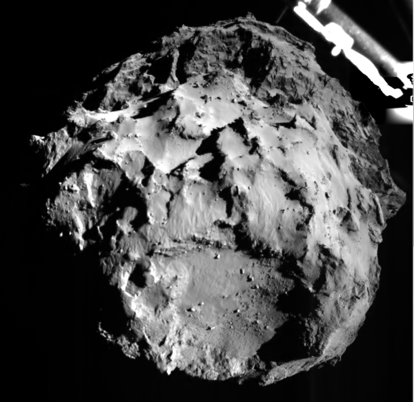 The first image of the Comet 67P/Churyumov–Gerasimenko's surface made by the Philae spacecraft during its landing The first image of the Comet 67P/Churyumov–Gerasimenko's surface made by the Philae spacecraft during its landing - Sputnik International