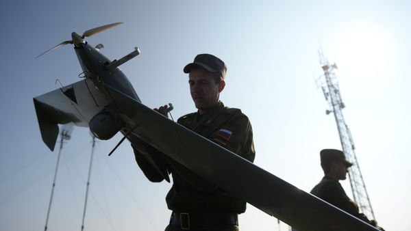 Launch of Zastava UAV during an exercise in missile strike and artillery fire control at the Chebarkul firing range of the Central Military District in the Chelyabinsk Region. Launch of Zastava UAV during an exercise in missile strike and artillery fire control at the Chebarkul firing range of the Central Military District in the Chelyabinsk Region. - Sputnik International