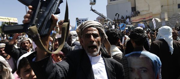 Supporters of Yemen's former President Ali Abdullah Saleh rally in his support in Sanaa November 7, 2014. Supporters of Yemen's former President Ali Abdullah Saleh rally in his support in Sanaa November 7, 2014. - Sputnik International