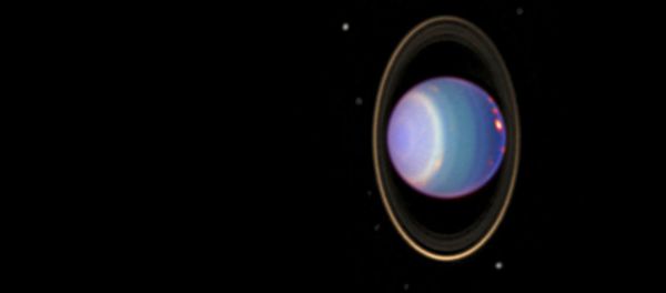 A recent Hubble Space Telescope (HST) view reveals Uranus surrounded by its 4 major rings and 10 of its 17 known satellites A recent Hubble Space Telescope (HST) view reveals Uranus surrounded by its 4 major rings and 10 of its 17 known satellites - Sputnik International