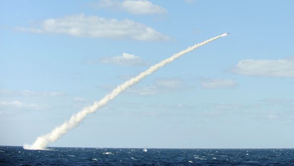 South Korean sea-to-land cruise missile is fired from a submarine during a drill - Sputnik International
