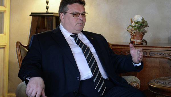 Lithuanian Foreign Minister Linas Linkevicius called on his EU colleagues Monday to consider new sanctions against Russia. - Sputnik International
