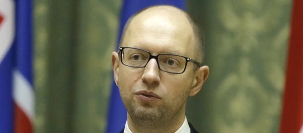 Ukrainian Prime Minister Arseniy Yatsenyuk speaks during a press conference in Kiev, Ukraine, Tuesday, Nov. 18, 2014 Ukrainian Prime Minister Arseniy Yatsenyuk speaks during a press conference in Kiev, Ukraine, Tuesday, Nov. 18, 2014 - Sputnik International