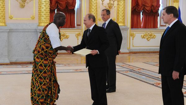 Ceremony of presenting credentials to Russian President Vladimir Putin in the Grand Kremlin Palace's Alexander Hall. Ceremony of presenting credentials to Russian President Vladimir Putin in the Grand Kremlin Palace's Alexander Hall. - Sputnik International