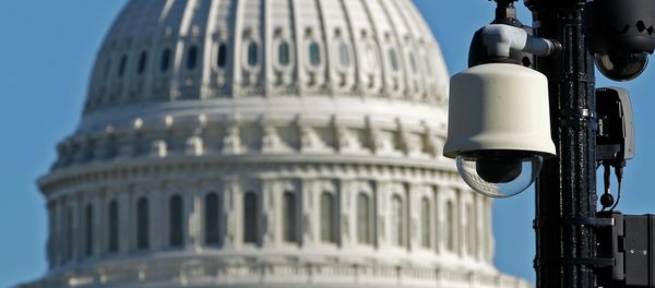 Surveillance cameras are visible near the U.S.Capitol in Washington Saturday, Oct. 26, 2013 Surveillance cameras are visible near the U.S.Capitol in Washington Saturday, Oct. 26, 2013 - Sputnik International