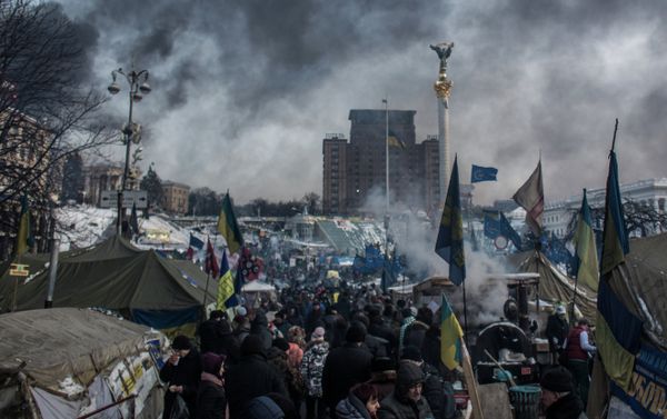 The camp of pro-European integration protesters on Maidan Nezalezhnosti in Kiev. The camp of pro-European integration protesters on Maidan Nezalezhnosti in Kiev. - Sputnik International