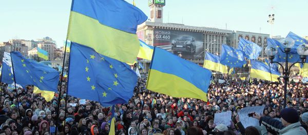 Rally in Ukraine in support of EU integration Rally in Ukraine in support of EU integration - Sputnik International
