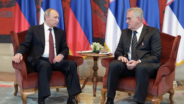 Russian President Vladimir Putin meeting with Serbian President Tomislav Nikolic Russian President Vladimir Putin meeting with Serbian President Tomislav Nikolic - Sputnik International