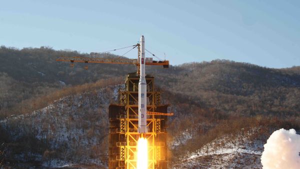 In this Dec. 12, 2012 file photo released by Korean Central News Agency, North Korea's Unha-3 rocket lifts off from the Sohae launch pad in Tongchang-ri, North Korea In this Dec. 12, 2012 file photo released by Korean Central News Agency, North Korea's Unha-3 rocket lifts off from the Sohae launch pad in Tongchang-ri, North Korea - Sputnik International