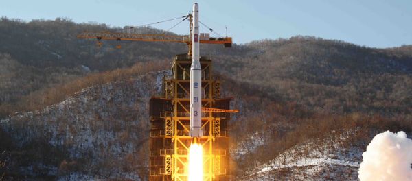In this Dec. 12, 2012 file photo released by Korean Central News Agency, North Korea's Unha-3 rocket lifts off from the Sohae launch pad in Tongchang-ri, North Korea In this Dec. 12, 2012 file photo released by Korean Central News Agency, North Korea's Unha-3 rocket lifts off from the Sohae launch pad in Tongchang-ri, North Korea - Sputnik International