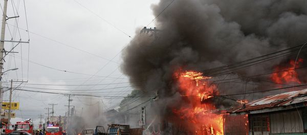 Fire at the city of Cotabato Fire at the city of Cotabato - Sputnik International