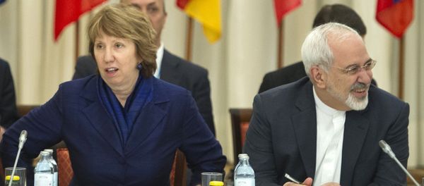 Iranian Foreign Minister Mohammad Javad Zarif, ight, and former EU foreign policy chief Catherine Ashton, left, sit at the negotiating table during their nuclear talks on Iran, in Vienna, Austria, Monday, Nov. 24, 2014 Iranian Foreign Minister Mohammad Javad Zarif, ight, and former EU foreign policy chief Catherine Ashton, left, sit at the negotiating table during their nuclear talks on Iran, in Vienna, Austria, Monday, Nov. 24, 2014 - Sputnik International