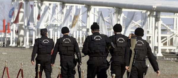 Turkish security special forces patrol at the pumping station in the village of Durusu, near the northern Turkish city of Samsun - Sputnik International