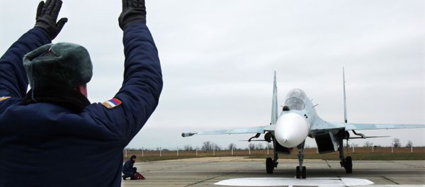 This Sukhoi Su-27 SM Flanker fighter will serve with the 62nd Fighter Regiment of the 27th Combined Air Division of the Russian Air Force at Belbek airfield near Sevastopol. This Sukhoi Su-27 SM Flanker fighter will serve with the 62nd Fighter Regiment of the 27th Combined Air Division of the Russian Air Force at Belbek airfield near Sevastopol. - Sputnik International