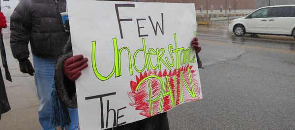 A protester Jacqualine Wright said that African-Americans have less to be thankful for on the national US holiday of Thanksgiving than others. A protester Jacqualine Wright said that African-Americans have less to be thankful for on the national US holiday of Thanksgiving than others. - Sputnik International