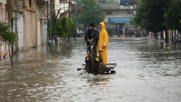No casualties have been reported but hundreds of people have been evacuated and 63 schools are closed for the day in Gaza City. More than 400,000 Palestinians have been displaced since the 50-day summer conflict with Israel ended in August, the BBC reported. No casualties have been reported but hundreds of people have been evacuated and 63 schools are closed for the day in Gaza City. More than 400,000 Palestinians have been displaced since the 50-day summer conflict with Israel ended in August, the BBC reported. - Sputnik International