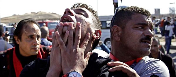 An anti-Hosni Mubarak protester reacts after hearing the verdict of the trial of the former Egyptian President An anti-Hosni Mubarak protester reacts after hearing the verdict of the trial of the former Egyptian President - Sputnik International