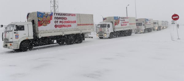 The tenth Russian humanitarian convoy for Eastern Ukraine will take the road on Thursday. The tenth Russian humanitarian convoy for Eastern Ukraine will take the road on Thursday. - Sputnik International