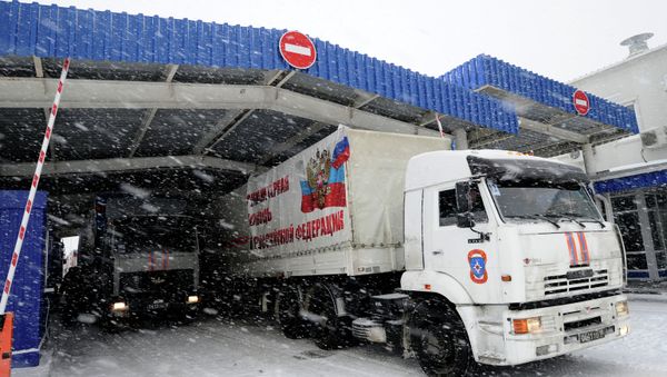 Eighth humanitarian aid convoy for Donbass Eighth humanitarian aid convoy for Donbass - Sputnik International