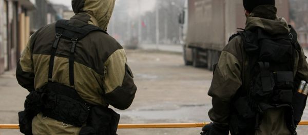The Chechen Interior Ministry troops during a counter-terrorism operation at the Press House in Grozny. The Chechen Interior Ministry troops during a counter-terrorism operation at the Press House in Grozny. - Sputnik International