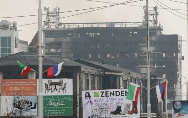Counter-terrorism operation at Press House in Grozny Counter-terrorism operation at Press House in Grozny - Sputnik International