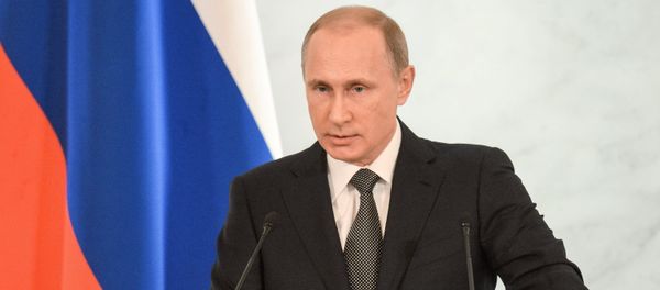 Russian President Vladimir Putin delivers the annual Presidential Address to the Federal Assembly at the Kremlin's St. George's Hall. Russian President Vladimir Putin delivers the annual Presidential Address to the Federal Assembly at the Kremlin's St. George's Hall. - Sputnik International