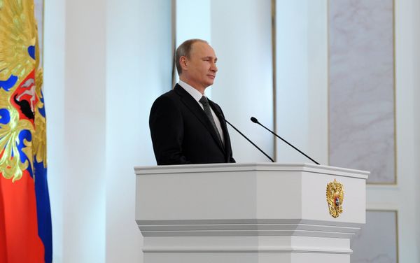 Russian President Vladimir Putin delivers the annual Presidential Address to the Federal Assembly Russian President Vladimir Putin delivers the annual Presidential Address to the Federal Assembly - Sputnik International