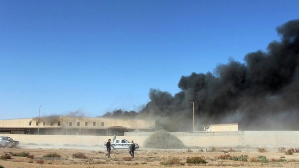 Libya launched a bombing campaign against armed extremist groups in the vicinity of Tripoli International Airport, Libyan Air Force Chief of Staff Saqr Geroushi told Sputnik Thursday. Libya launched a bombing campaign against armed extremist groups in the vicinity of Tripoli International Airport, Libyan Air Force Chief of Staff Saqr Geroushi told Sputnik Thursday. - Sputnik International