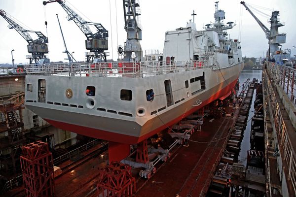 Launch of guard ship 'Admiral Essen' in Kaliningrad - Sputnik International