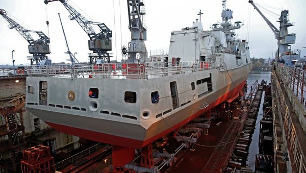 Russia has started the implementation of its military shipbuilding program, and aims to fully modernize its Navy, supplying it with over 600 surface ships, submarines and other auxiliary ships by 2050. Russia has started the implementation of its military shipbuilding program, and aims to fully modernize its Navy, supplying it with over 600 surface ships, submarines and other auxiliary ships by 2050. - Sputnik International