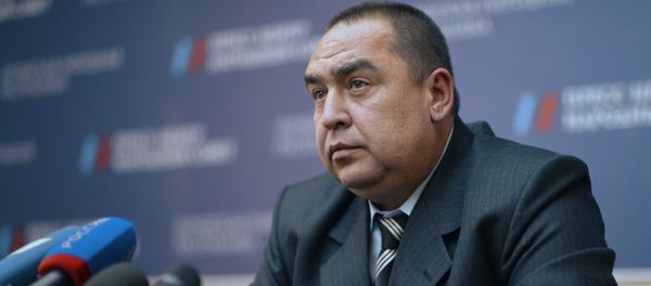 Prime Minister-elect of the Luhansk People's Republic Igor Plotnitsky during a news conference in Luhansk - Sputnik International