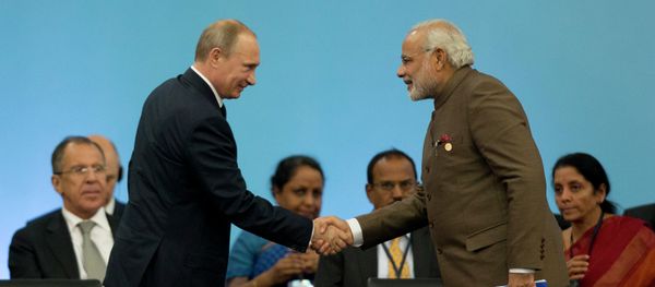 Russia's President Vladimir Putin, left, and India's Prime Minister Narendra Modi Russia's President Vladimir Putin, left, and India's Prime Minister Narendra Modi - Sputnik International