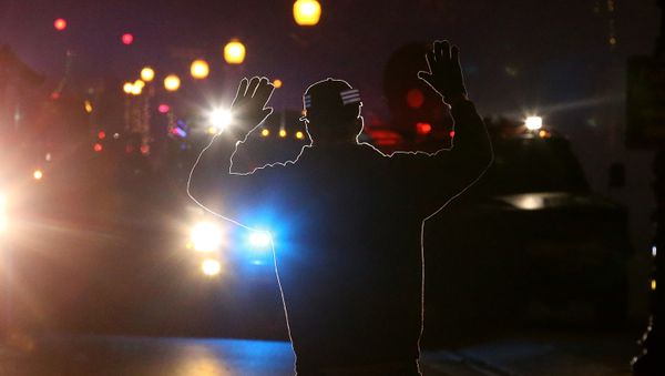 Protesting against the verdict of not guilty to the police officer Wilson - Sputnik International