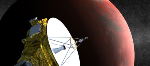An artist's impression of NASA's New Horizons spacecraft, currently en route to Pluto, is shown in this handout image provided by Science@NASA - Sputnik International