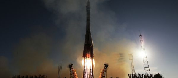 Launch of Soyuz-FG rocket with manned spacecraft Soyuz TMA-11M - Sputnik International