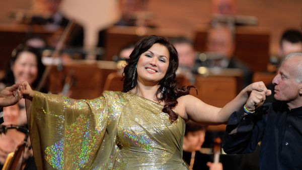 Opera singer Anna Netrebko during her performance at the Tatar Opera and Ballet Theater in Kazan - Sputnik International