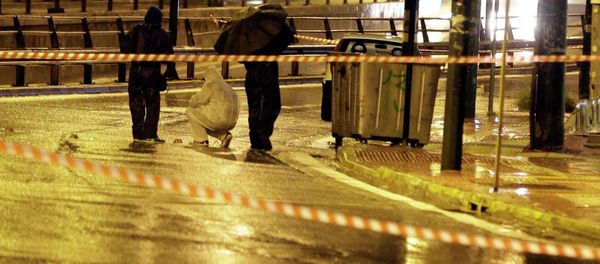 Police forensic experts investigate an area near Israeli Embassy in Athens, early Friday, Dec. 12, 2014. Police forensic experts investigate an area near Israeli Embassy in Athens, early Friday, Dec. 12, 2014. - Sputnik International