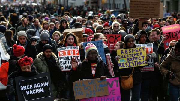 People take part in a march against police violence, in New York December 13, 2014 People take part in a march against police violence, in New York December 13, 2014 - Sputnik International