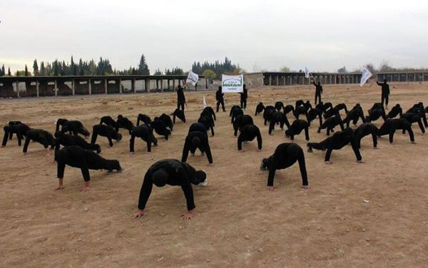 Militant group, members of Ahrar al-Sham brigade, one of the Syrian rebels groups Militant group, members of Ahrar al-Sham brigade, one of the Syrian rebels groups - Sputnik International