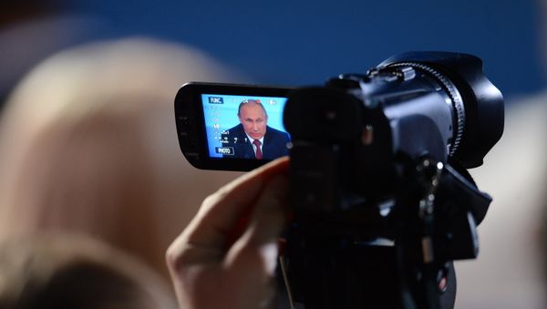 Russian President Putin during an annual news conference on December 20, 2014. - Sputnik International