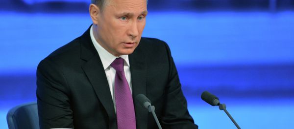 During his annual press conference Russian President Vladimir Putin said that the estimated surplus of Russia's budget would be at 0.2 percent GDP for 2014. - Sputnik International