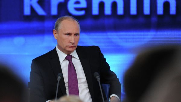 Russian President Vladimir Putin speaks during his annual news conference in Moscow Russian President Vladimir Putin speaks during his annual news conference in Moscow - Sputnik International