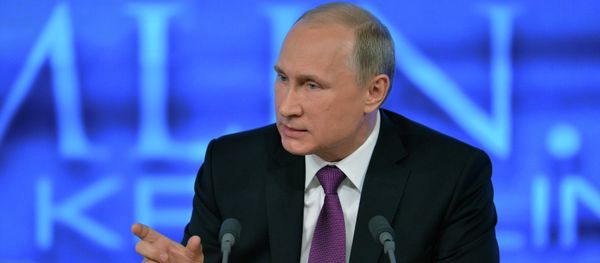 Russian President Vladimir Putin speaks during his annual news conference in Moscow Russian President Vladimir Putin speaks during his annual news conference in Moscow - Sputnik International