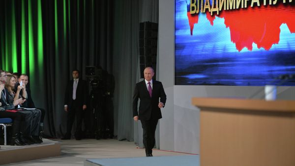 Tenth annual major news conference of Russian President Vladimir Putin Tenth annual major news conference of Russian President Vladimir Putin - Sputnik International