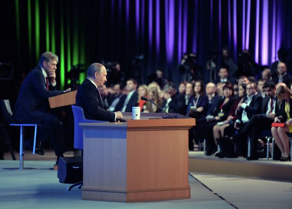 Tenth annual major news conference of Russian President Vladimir Putin Tenth annual major news conference of Russian President Vladimir Putin - Sputnik International