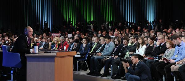 Tenth annual major news conference of Russian President Vladimir Putin Tenth annual major news conference of Russian President Vladimir Putin - Sputnik International